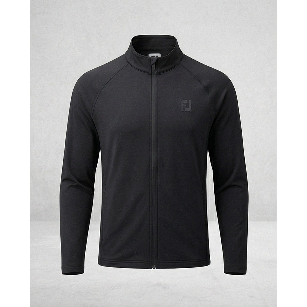 FootJoy Mens‎ XL Performance Full Zip Golf Jacket Black XL Nylon Spandex